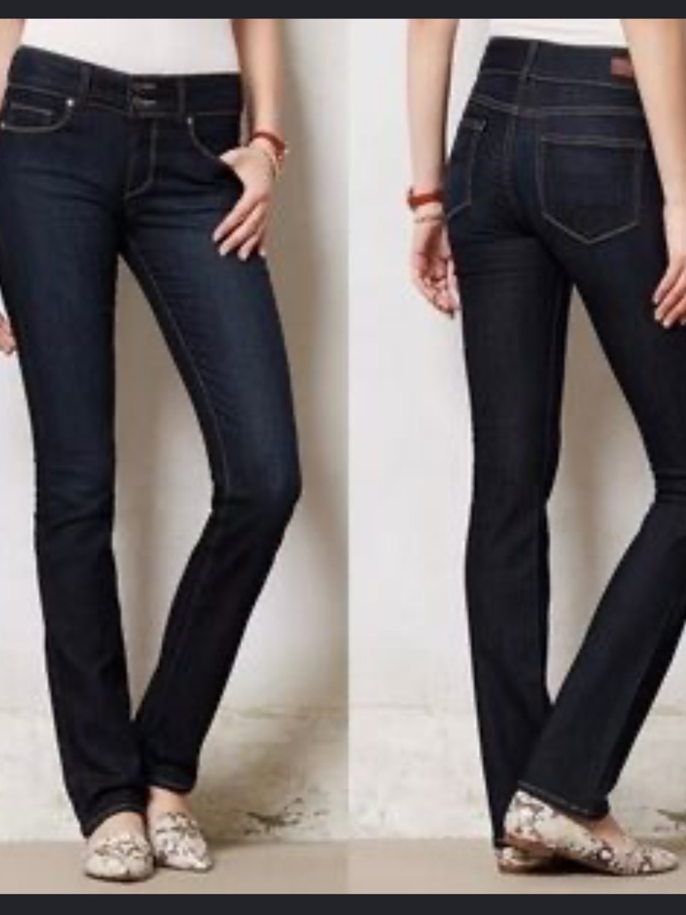 PAIGE Dark Denim Hidden Hills Straight Jeans